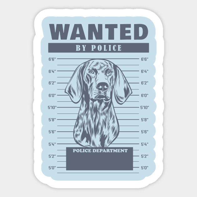 Wanted German Shorthaired Pointer GSP Dog Sticker by OutfittersAve